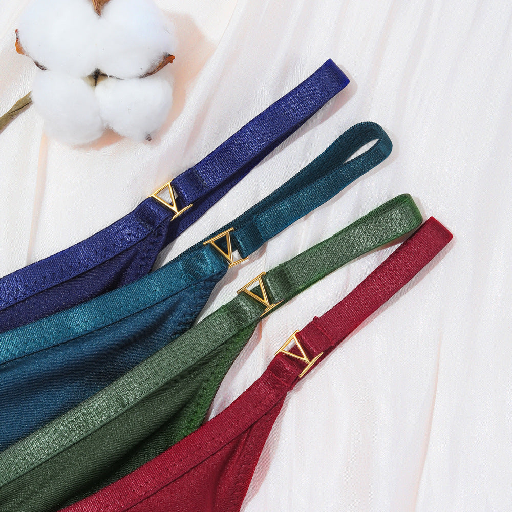 Low Waist Breathable Ice Silk Seamless Thin T Shape Underwear