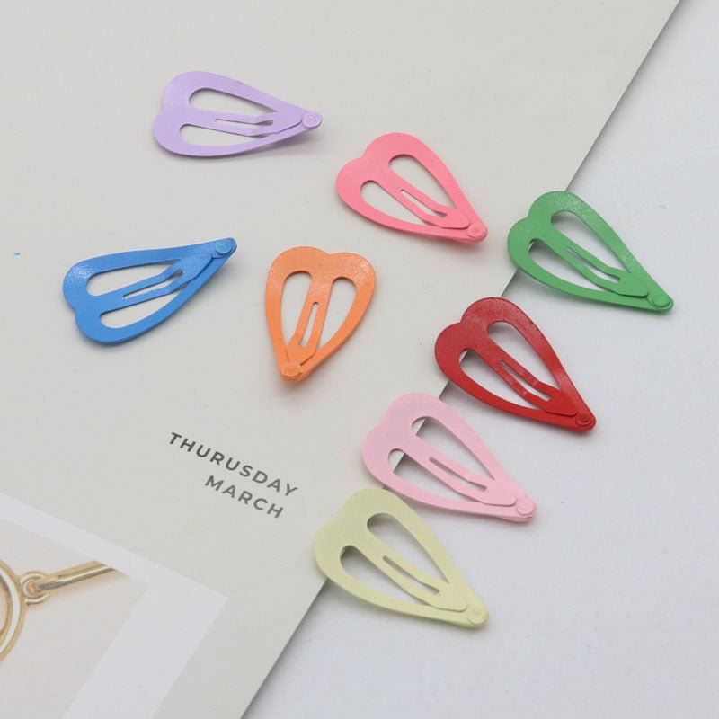 Oil Dripping Spray Paint Side Clip Bang Clip Love Children's Hair Accessories - Mode & More