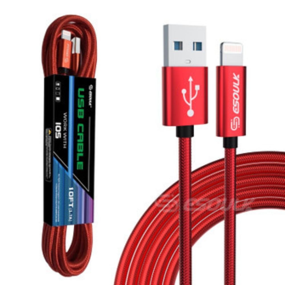 10FT USB Cable For IPhone XS/XR/XS MAX 1.7A - Mode & More
