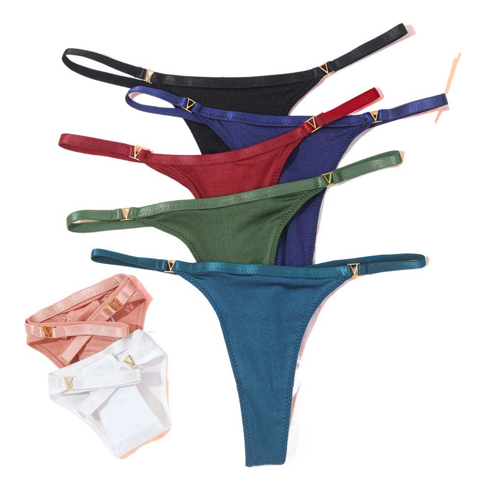 Low Waist Breathable Ice Silk Seamless Thin T Shape Underwear