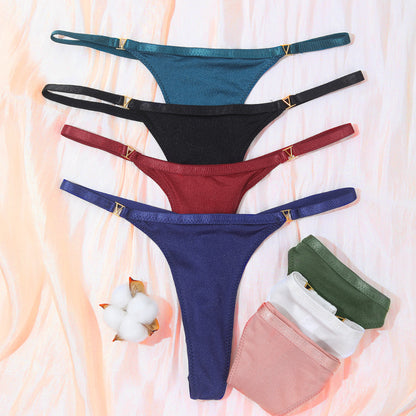 Low Waist Breathable Ice Silk Seamless Thin T Shape Underwear