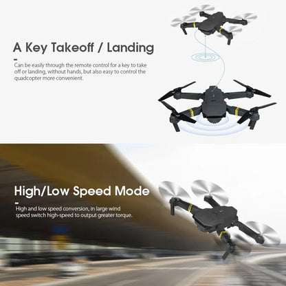 4K HD Dual Camera RC FPV WiFi Portable Wide Angle Foldable Quadcopter Drone - Mode & More