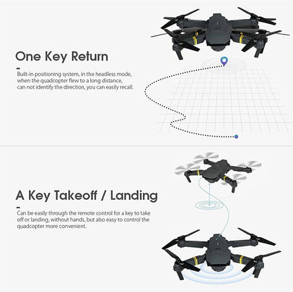 4K HD Dual Camera RC FPV WiFi Portable Wide Angle Foldable Quadcopter Drone - Mode & More