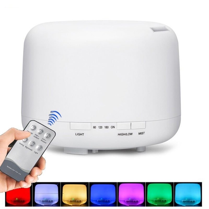 Color Changing Essential Oil Aromatherapy Diffuser With Remote - Mode & More
