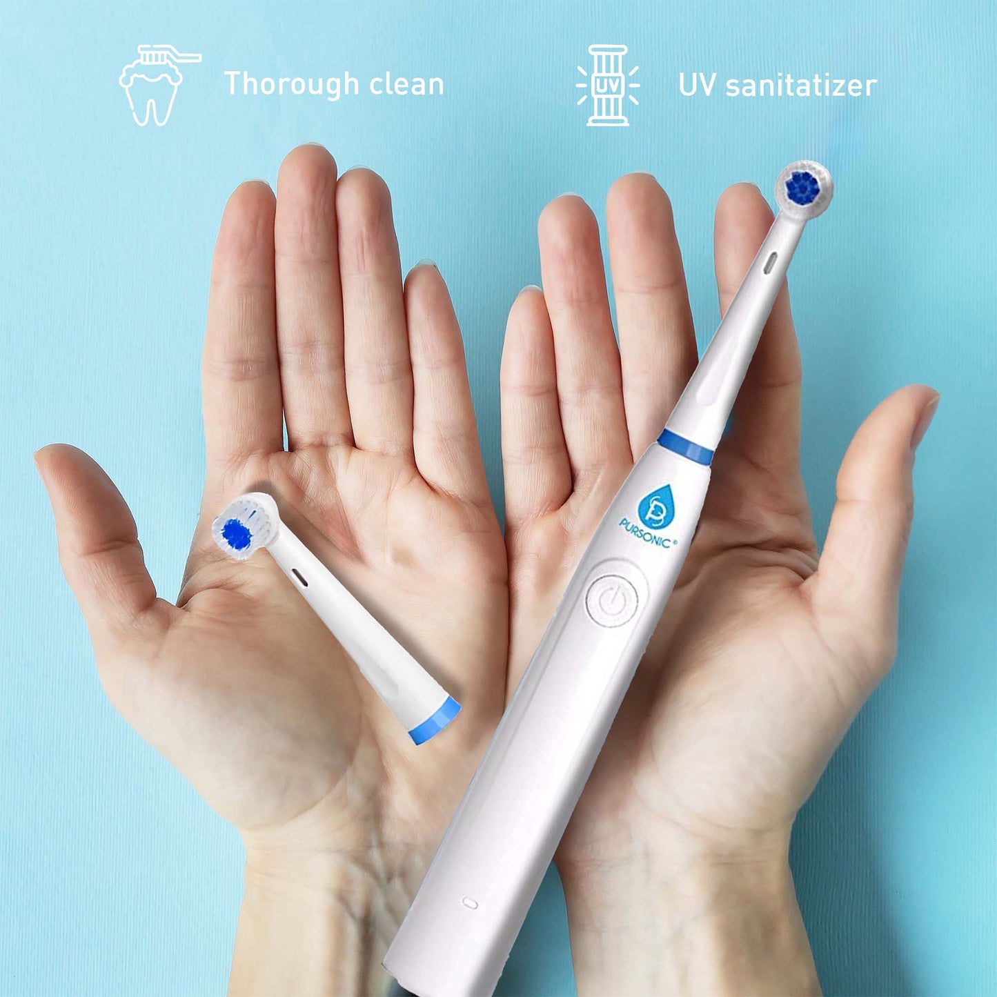 Pursonic Advanced Smile Care Bundle – LED Whitening Kit, Whitening Strips, & Electric Toothbrush - Mode & More